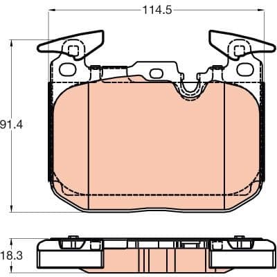 Brake Pad Set, disc brake GDB2031 - image 3