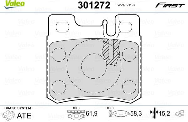 Brake Pad Set, disc brake ESSENTIAL 301272