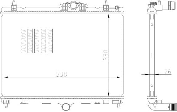 Radiator, engine cooling 550027