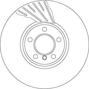 Brake Disc TRW SINGLE DF6612S - image 2
