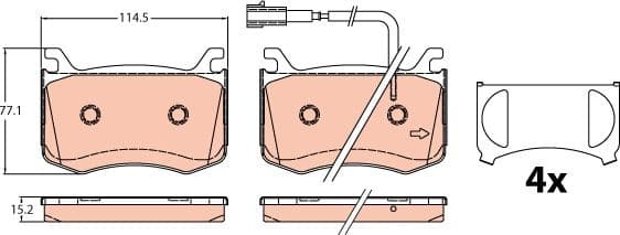 Brake Pad Set, disc brake GDB2205 - image 2