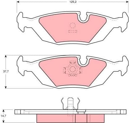 Brake Pad Set, disc brake GDB1068 - image 2