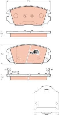 Brake Pad Set, disc brake COTEC GDB3409 - image 2