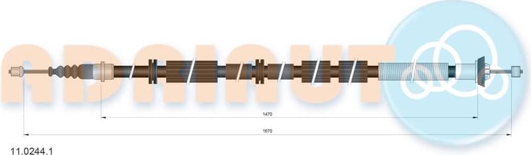 Cable Pull, parking brake 11.0244.1