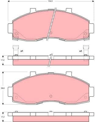 Brake Pad Set, disc brake GDB3263 - image 2