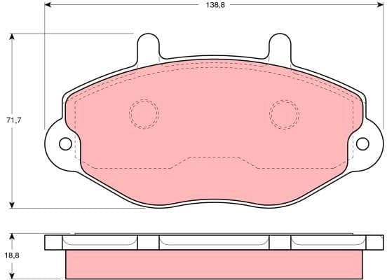 Brake Pad Set, disc brake GDB1080 - image 3