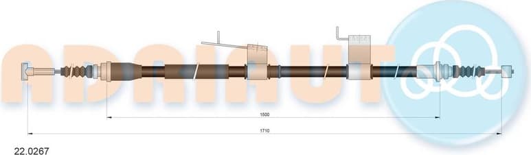 Cable handbrake 22.0267 - image 2