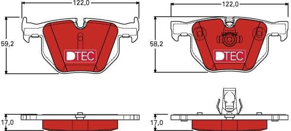 Brake Pad Set, disc brake DTEC COTEC GDB1727DTE - image 2