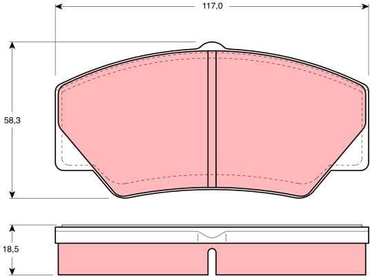 Brake Pad Set, disc brake GDB349 - image 2