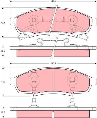 Brake Pad Set, disc brake GDB4014 - image 2