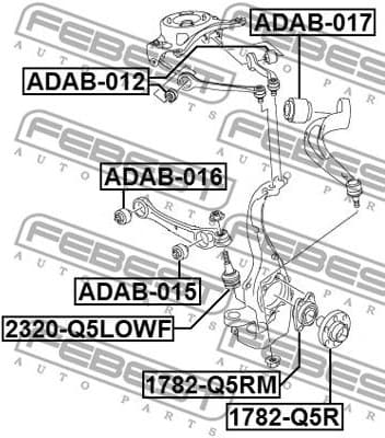 Mounting, control/trailing arm ADAB-016 - image 2
