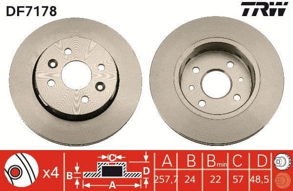 Brake Disc DF7178 - image 2