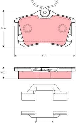 Brake Pad Set, disc brake GDB1416 - image 2