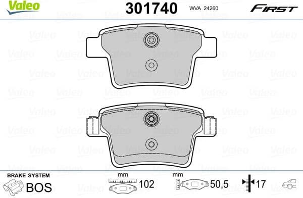 Brake Pad Set, disc brake ESSENTIAL 301740