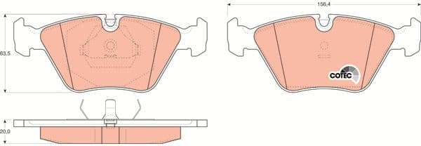 Brake pads front GDB916 - image 3