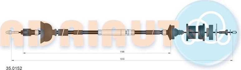 Cable Pull, clutch control 35.0152