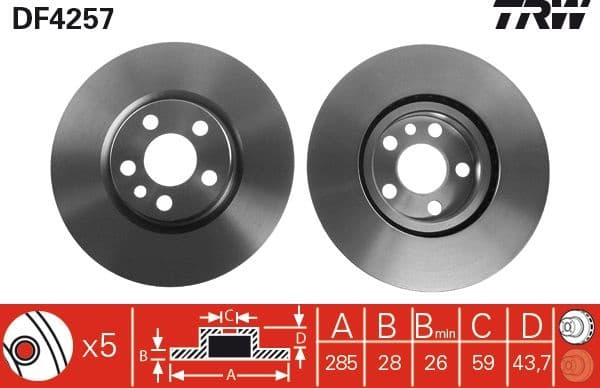 Brake Disc DF4257 - image 3