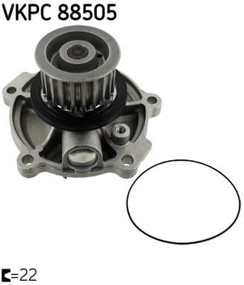 Water Pump, engine cooling VKPC 88505 - image 2