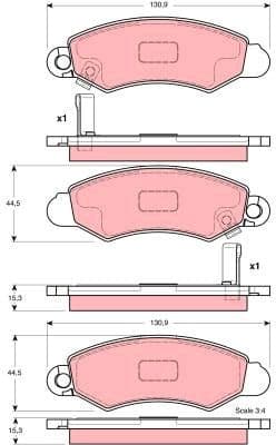 Brake Pad Set, disc brake GDB3215 - image 3
