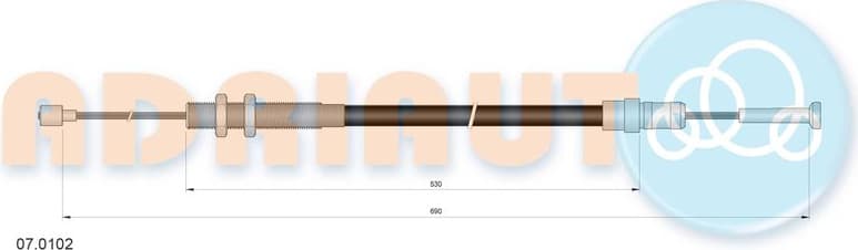 Cable Pull, clutch control 07.0102