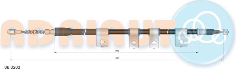 Cable Pull, parking brake 06.0203
