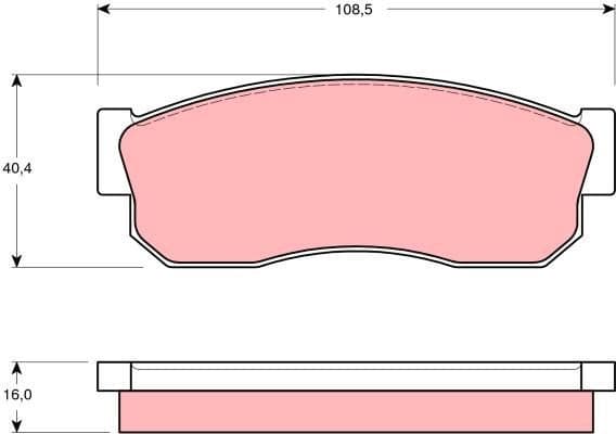 Brake Pad Set, disc brake GDB288 - image 2