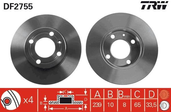 Brake Disc DF2755 - image 3