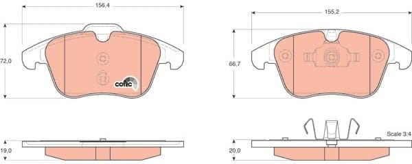 Brake pads front, Top Quality GDB1683 - image 3