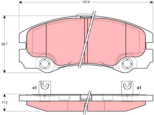 Brake Pad Set, disc brake GDB1436 - image 3