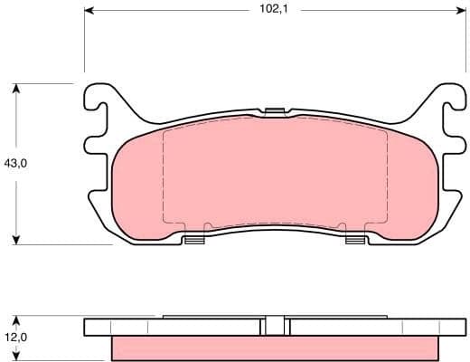 Brake Pad Set, disc brake GDB3319 - image 2
