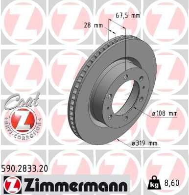 Brake Disc COAT Z 590.2833.20