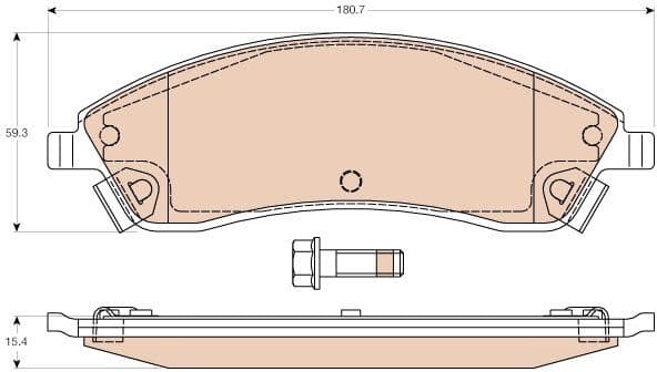 Brake Pad Set, disc brake GDB4451 - image 3