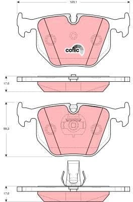 Brake Pad Set, disc brake COTEC GDB1527 - image 3