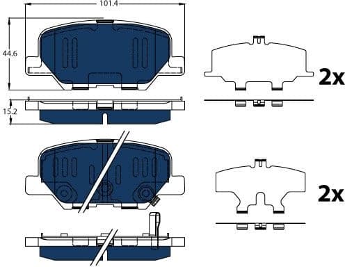 Brake Pad Set, disc brake ELECTRIC BLUE GDB3583BTE