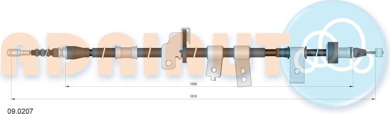 Cable Pull, parking brake 09.0207