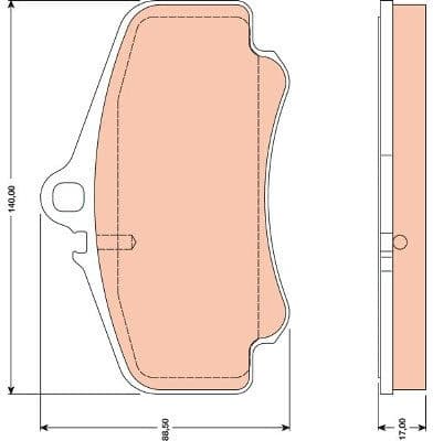 Brake Pad Set, disc brake GDB1777 - image 2