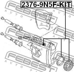 Repair Kit, brake caliper 2376-9N5F-KIT - image 2