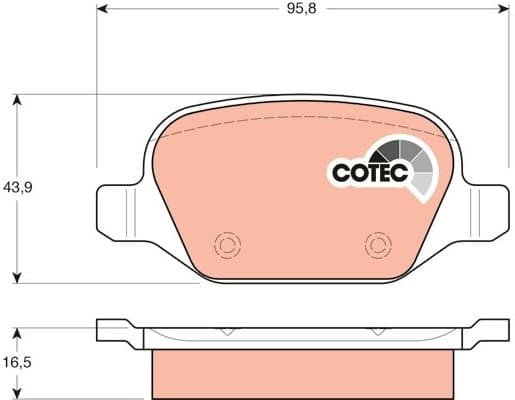 Brake Pad Set, disc brake COTEC GDB1396 - image 4