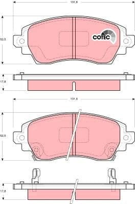 Brake Pad Set, disc brake COTEC GDB3333 - image 3