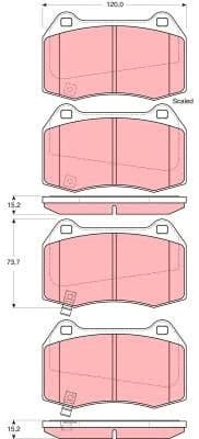 Brake Pad Set, disc brake GDB3381 - image 3