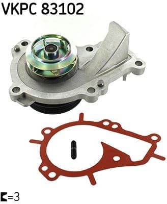 Water Pump, engine cooling VKPC83102 - image 3