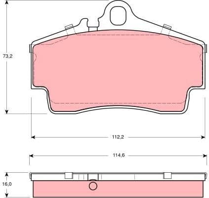 Brake Pad Set, disc brake GDB1395 - image 3