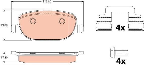 Brake Pad Set, disc brake GDB2129 - image 2