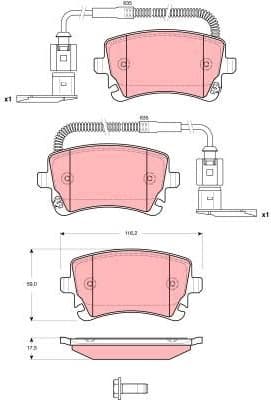 Brake Pad Set, disc brake GDB1508 - image 2