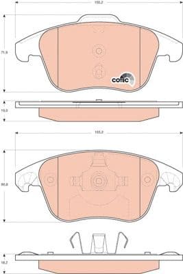 Brake pads front, Top Quality GDB1691 - image 3