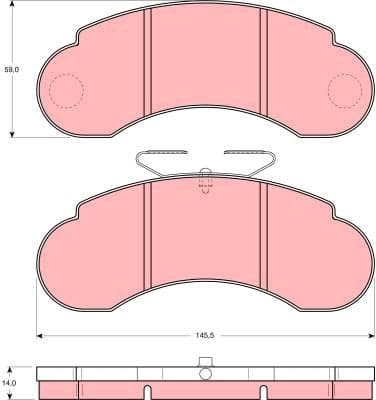 Brake Pad Set, disc brake GDB1114 - image 4