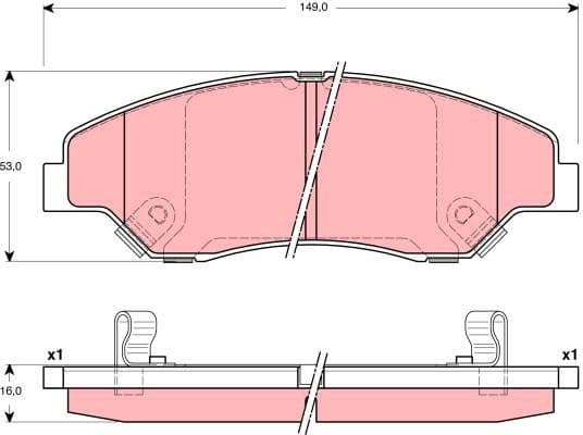 Brake Pad Set, disc brake GDB3241 - image 2