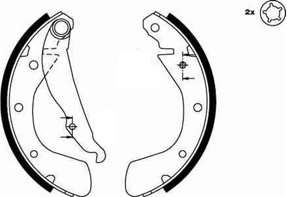 Brake Shoe Set GS8542 - image 3
