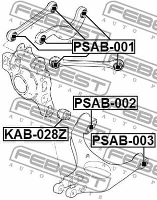 Mounting, control/trailing arm PSAB-001 - image 2