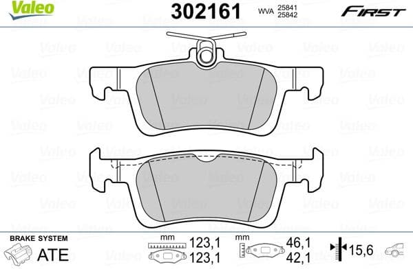 Brake Pad Set, disc brake ESSENTIAL 302161